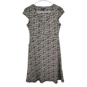 Toad & Co Rosemarie Floral Dress White Black Yellow Pocket Organic Cotton Sz XS